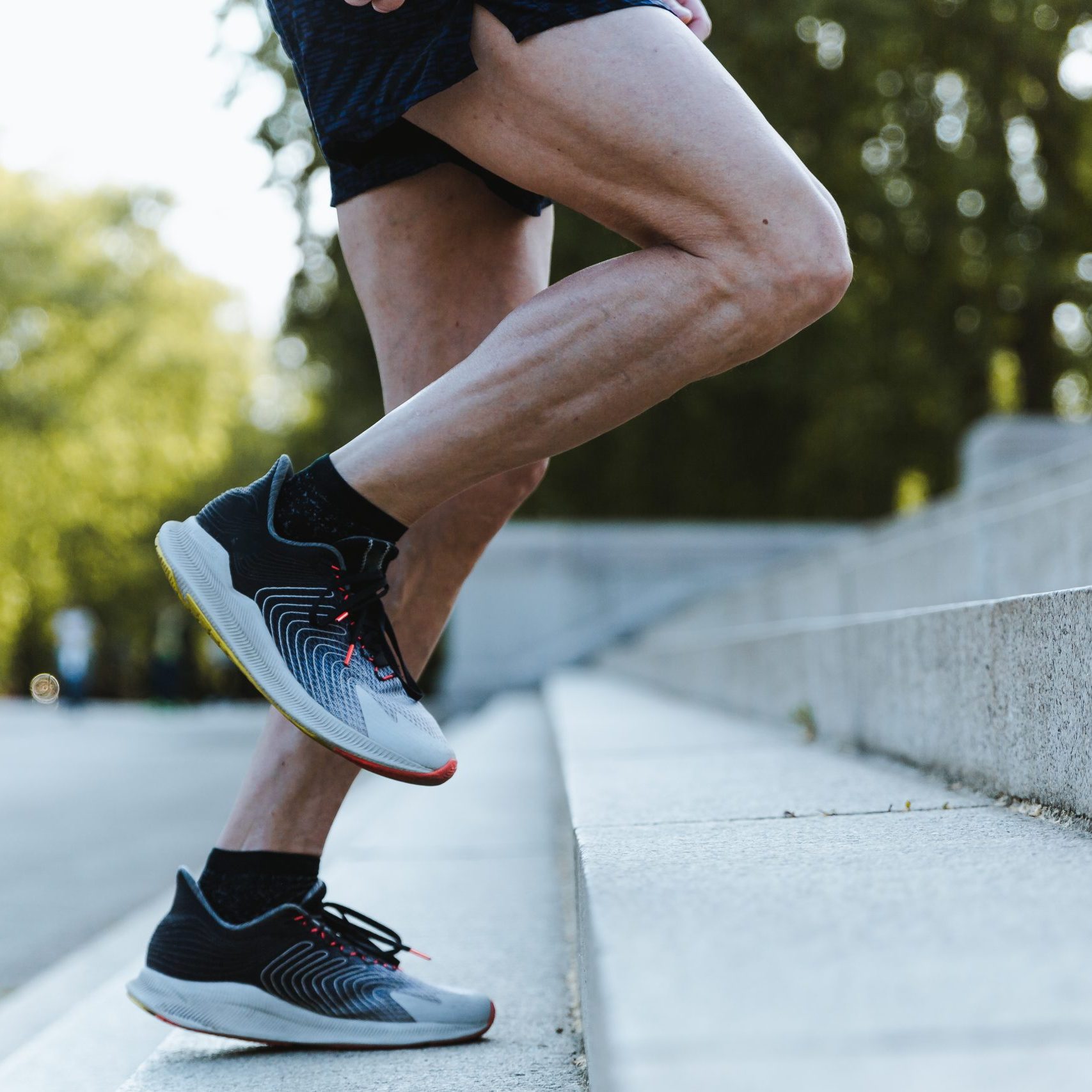 A sporty man training outdoors in London
